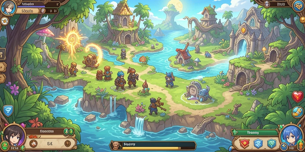 Berinteraksi dengan teman dalam mode multiplayer.